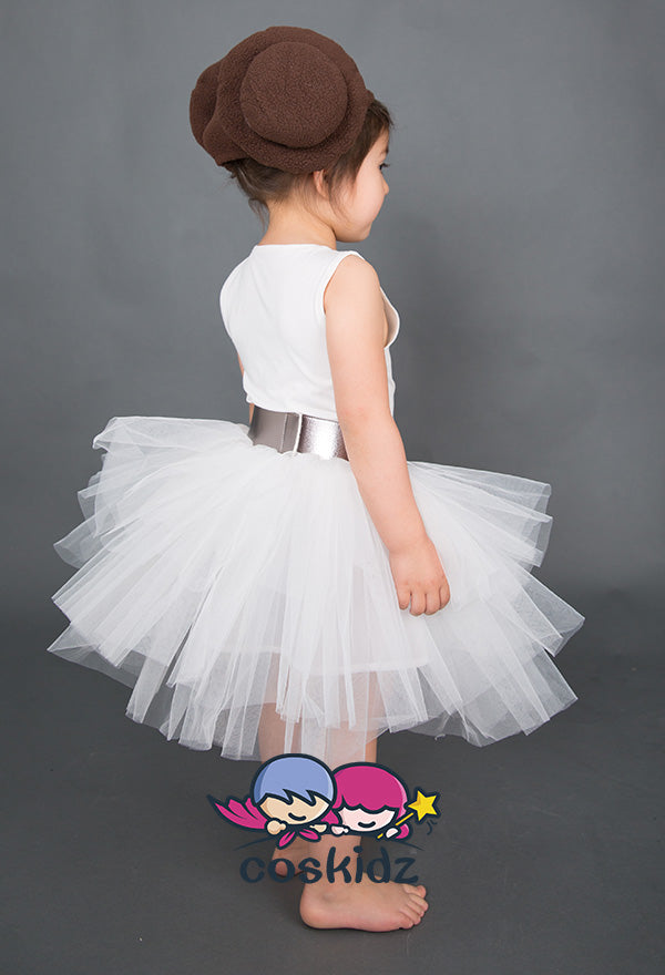 Child Halloween Cosplay Costume Inspired by Princess Leia