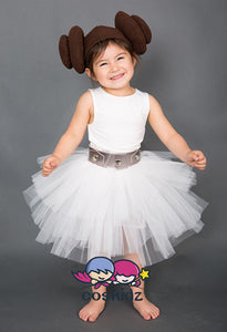 Child Halloween Cosplay Costume Inspired by Princess Leia