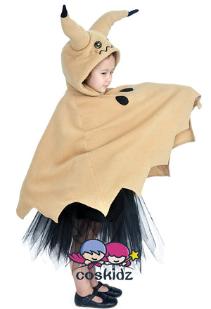 Child Pikachu Mimikyu Halloween Cloak Dress Costume for Kids One Size