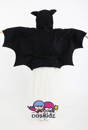 Halloween Bat Girl Costume Hooded Cloak for Kids
