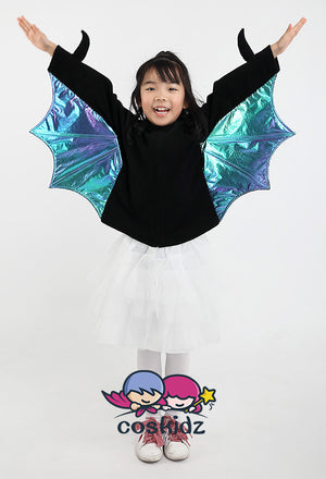 Kids Girl Fancy Bat Halloween Costume Cloak Dress Cover up