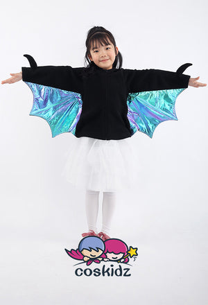 Kids Girl Fancy Bat Halloween Costume Cloak Dress Cover up