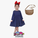 Delivery Service Kids Halloween Cosplay Costume Witch Dress With Yellow Bag