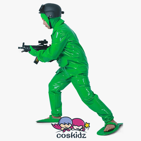 Child Toy Green Army Man Halloween Soldier Costume For Kids